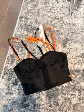 NWT Heron Preston Black Viscose Camisole
